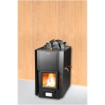 Sauna stove with metal casing