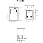 Wood-burning sauna heater P-120 BP with water tank connection right - Image 5