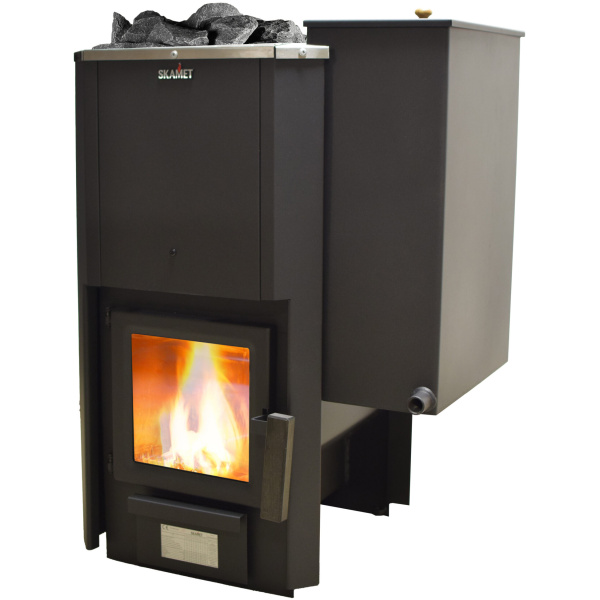 Skamet P-12040 P puuküttega saunaahi 40 L veepaagiga (paak paremal)