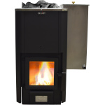 Skamet P-12040 PRV puuküttega saunaahi 40 L roostevabast veepaagiga paremal