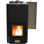 Skamet P-12040 PRV puuküttega saunaahi 40 L roostevabast veepaagiga paremal