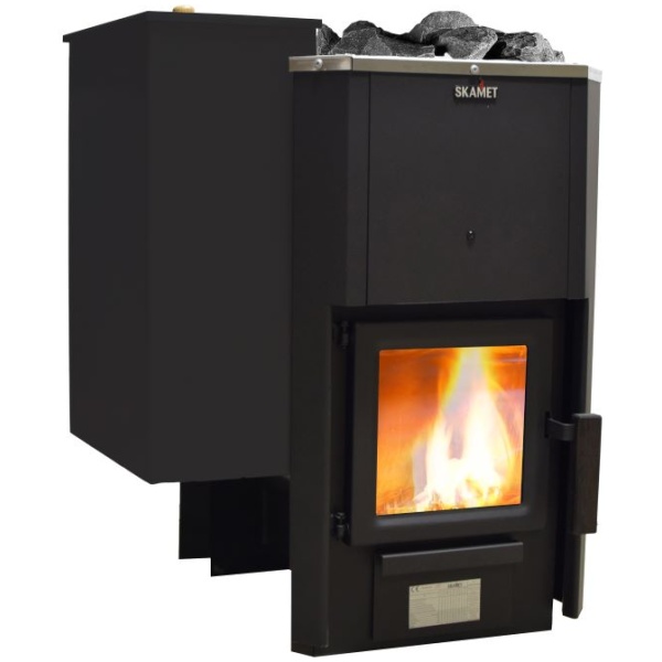 Skamet P-12040 V puuküttega saunaahi 40 L veepaagiga vasakul