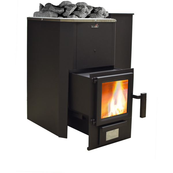 Skamet P-220/40 P puuküttega saunaahi 40 l veepaagiga paremal 16–25 m³