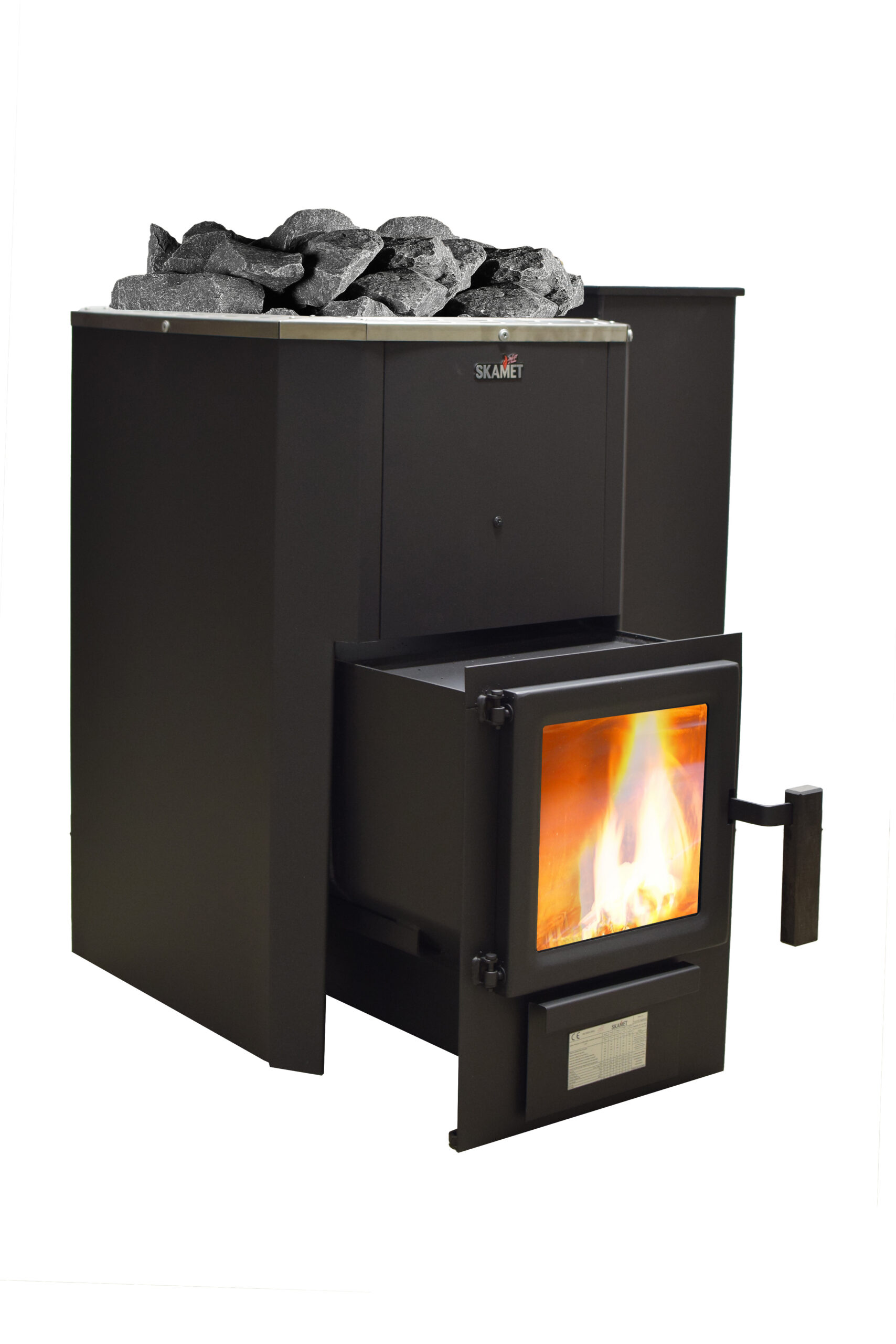 P-22040 PGL_Ilu Wood-burning sauna stove P-22040 P with 40L water tank (right side) for 16–25 m³ sauna