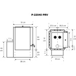 Puuküttega saunakeris P-22040 PRV roostevaba paak 40L paremal - Image 5