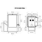Skamet PT-21640 RVGL suurella lasiluukulla ja 40 litran vesitankilla - Image 7