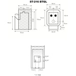 Kandiline võrkkorpusega saunakeris ST-216 GL suure klaasi & boileri ühendusega - Image 6