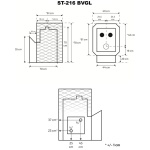 Kandiline võrkkorpusega saunakeris ST-216 GL suure klaasi & boileri ühendusega - Image 7